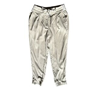 Peserico Corduroy Jogger Pants Womens 42 IT Medium Beige Quiet Luxury Athleisure